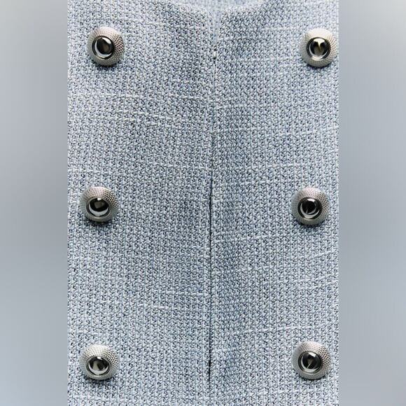 Zara TEXTURED BLAZER Size Large - Picture 7 of 13